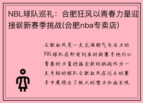 NBL球队巡礼：合肥狂风以青春力量迎接崭新赛季挑战(合肥nba专卖店)